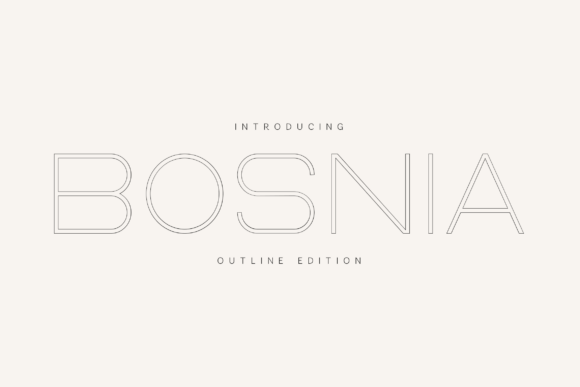 Bosnia Outline: A Modern Typeface for Contemporary Visuals