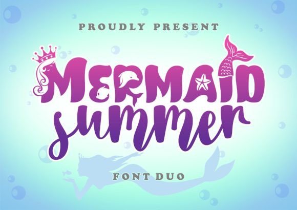 Mermaid Summer Duo: Capturing Coastal Charm for Your Creative Projects