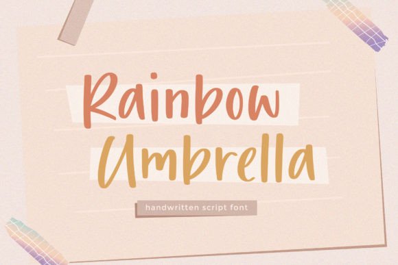 Rainbow Umbrella: A Handwritten Font That Elevates Design
